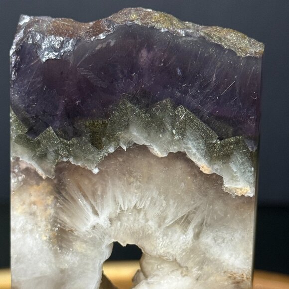 Fluorite Slab Cube Pyrite Inclusions Barite Feathered Slice Natural A - Picture 10 of 14
